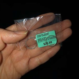 Tiny silver hoop earrings